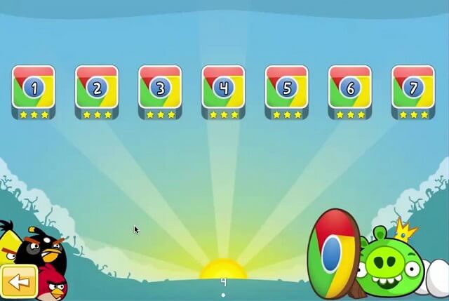 Angry Birds Chrome 4-4 4-5 4-6 4-7 3 Stars Booya Gadget