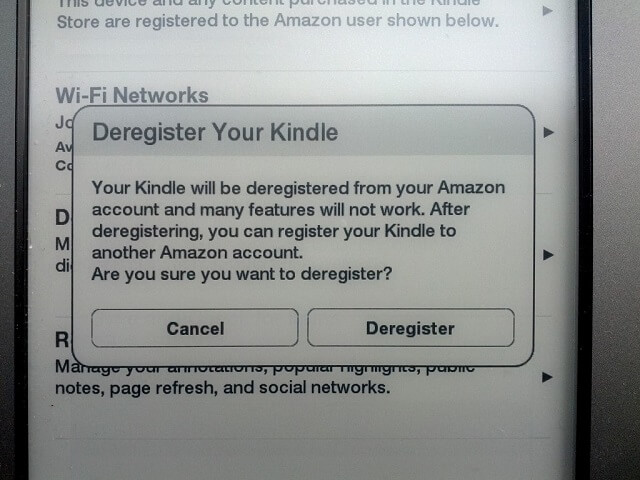 Step  1 How to deregister kindle Booya Gadget